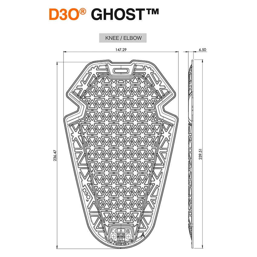 D3O Knee/Elbow Ghost Protector Set Level 1 4 D3O Knee/Elbow Ghost Protector Set Level 1 - Afbeelding 2