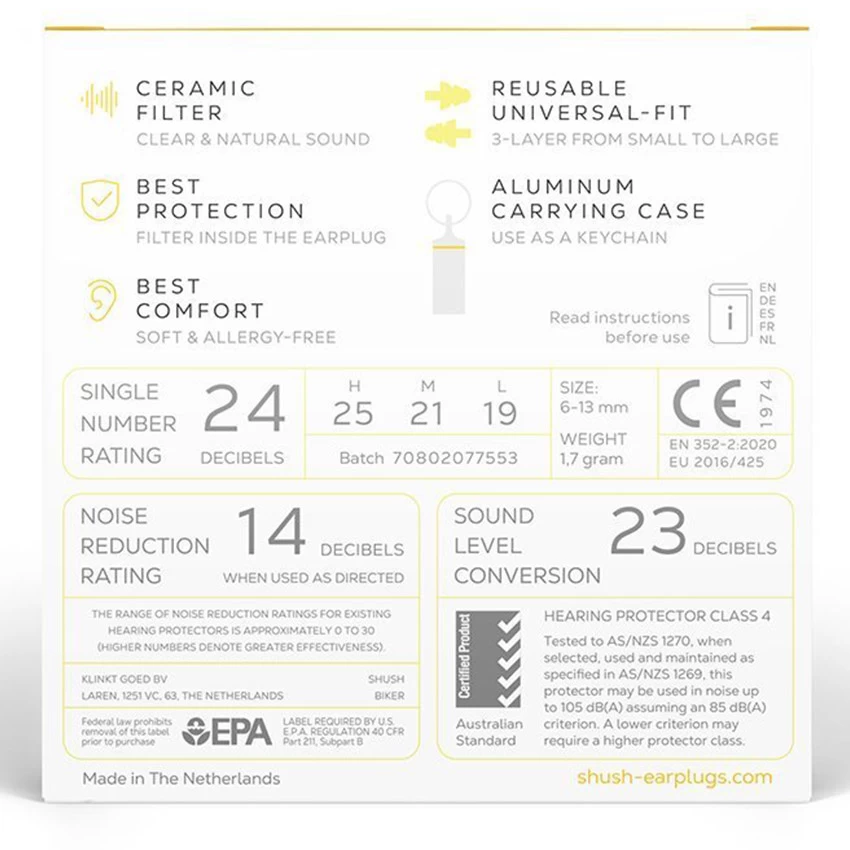 Shush Earplugs Biker 6 Shush Earplugs Biker - Afbeelding 4